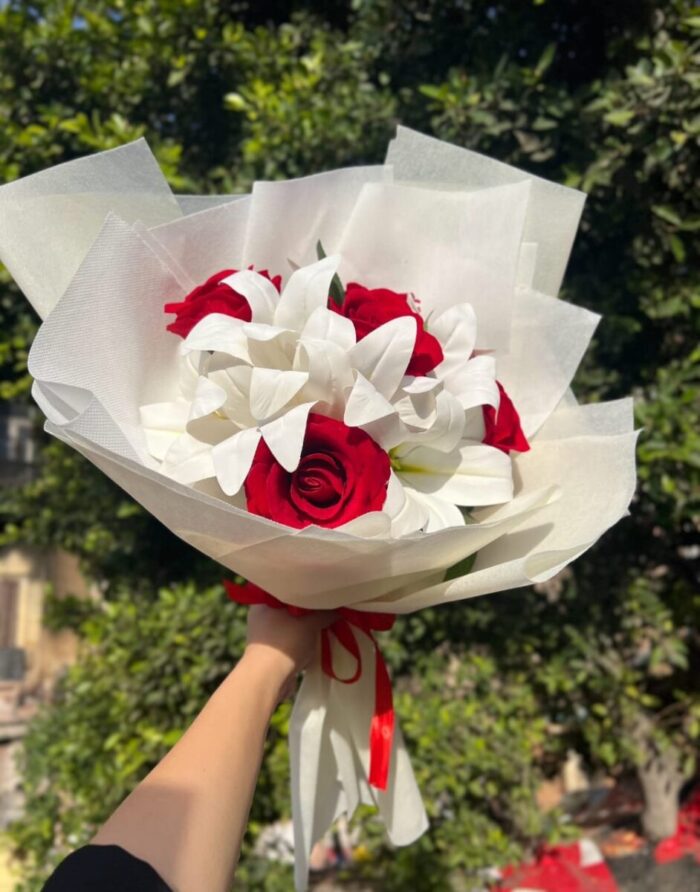 artificial wrapped bouquets