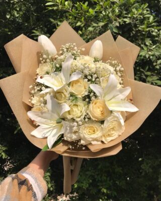 Pure Elegance White Lily Bouquet