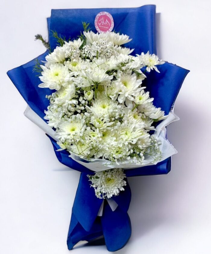 Serene White Chrysanthemum Bouquet