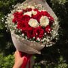 Classic Romance Red & White Roses