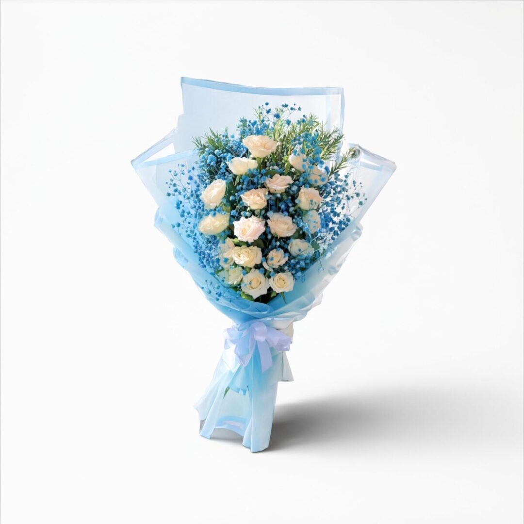 Azure Dream Roses Bouquet