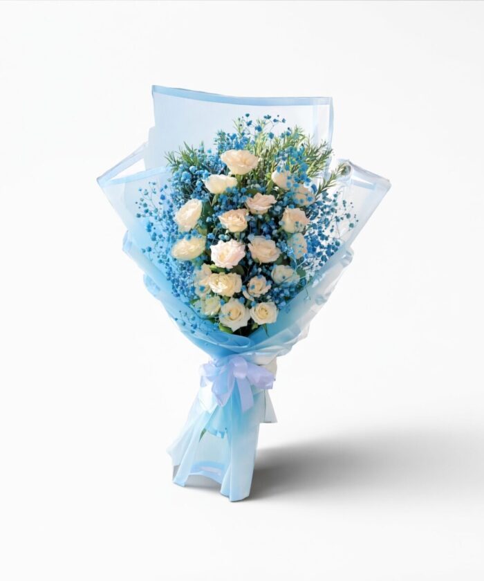 Azure Dream Roses Bouquet