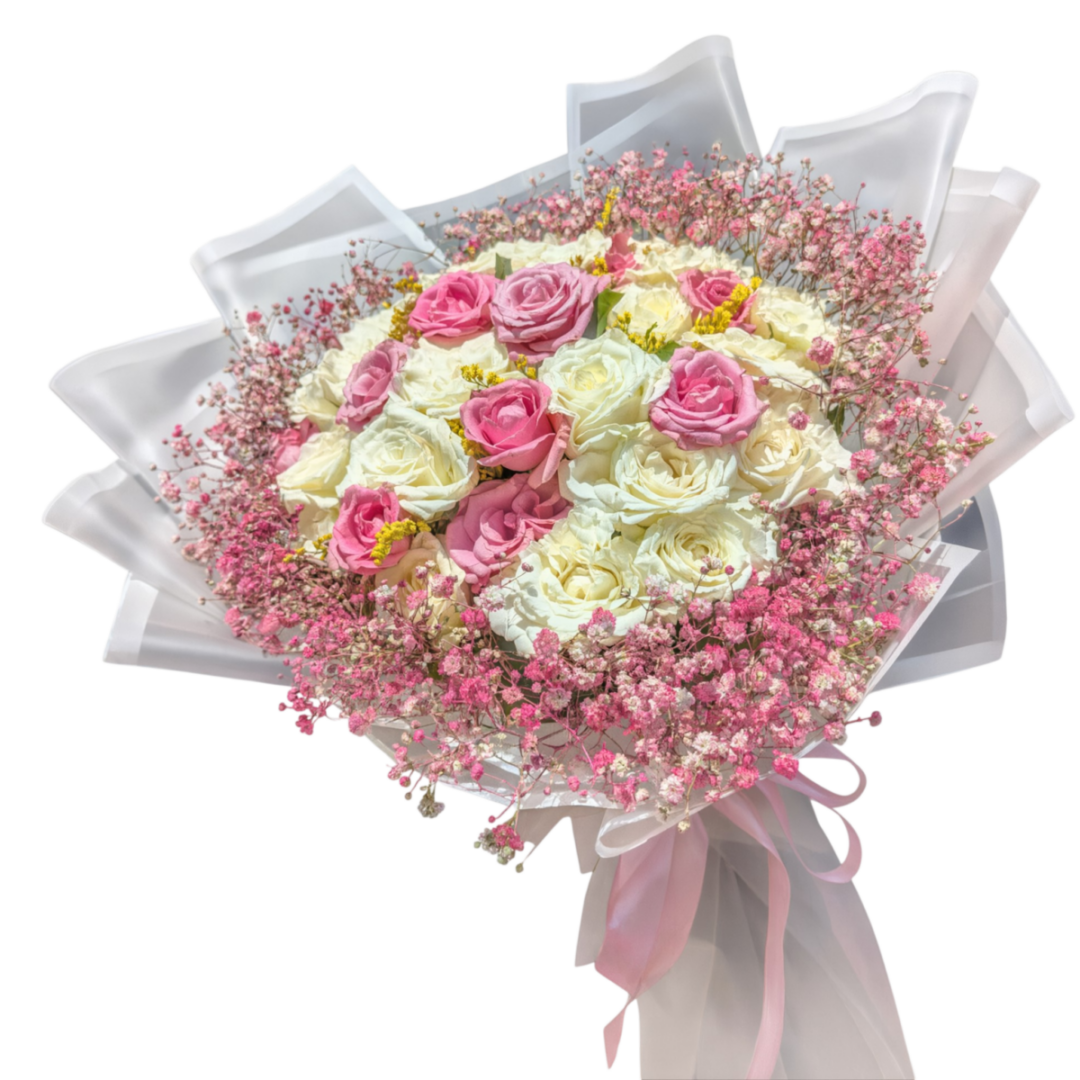 Blushing Elegance Rose Bouquet