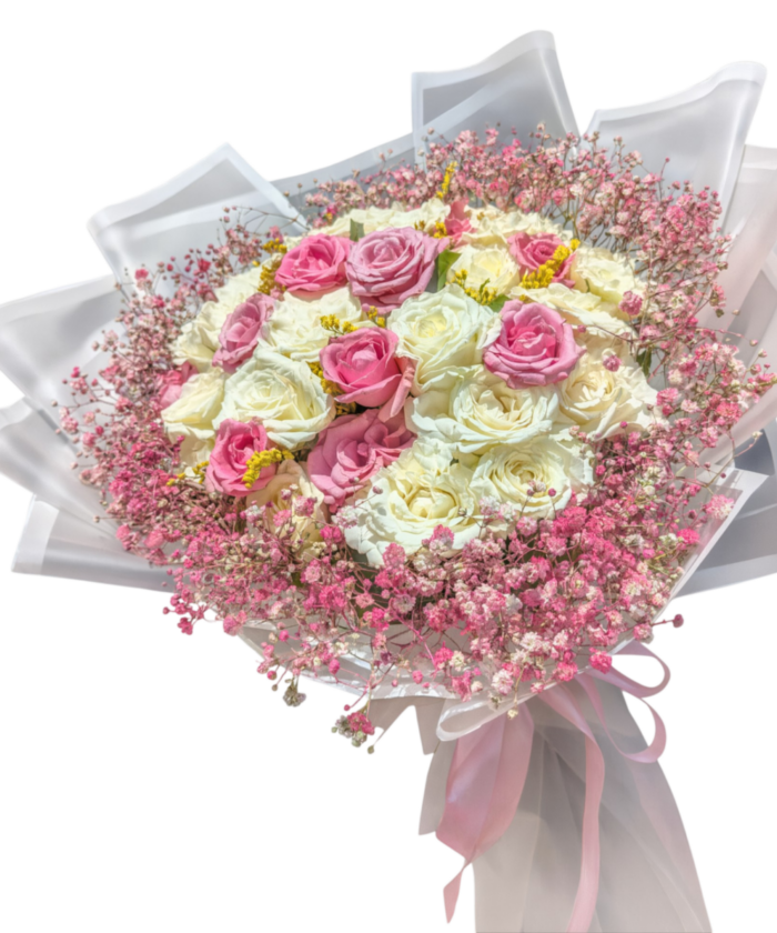 Blushing Elegance Rose Bouquet