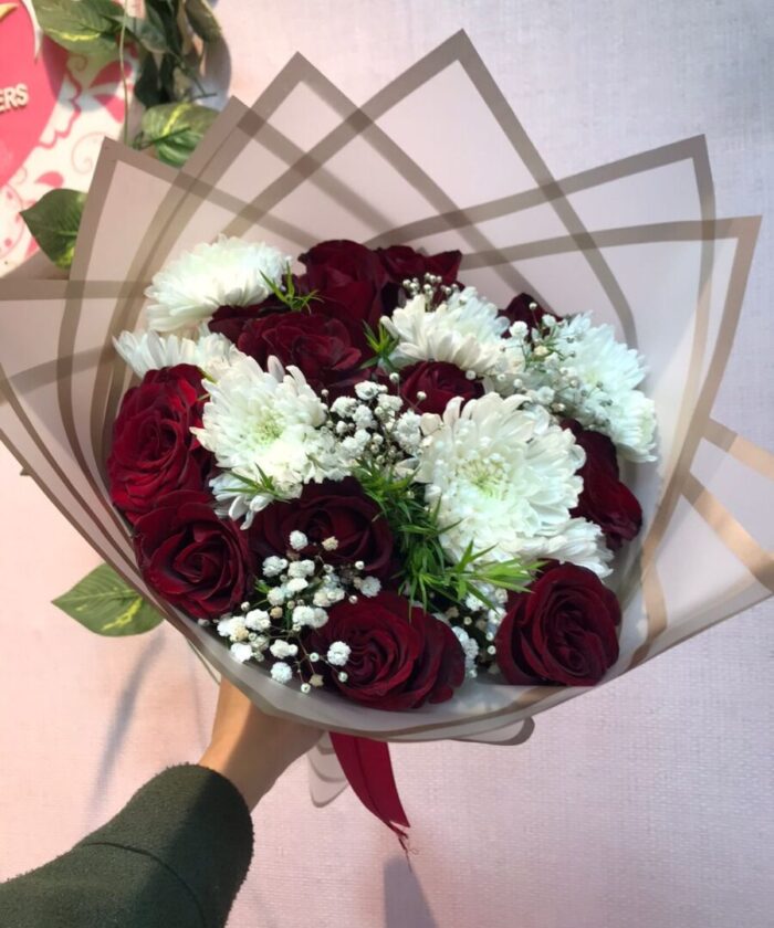 Alternative view of Burgundy Romance Bouquet